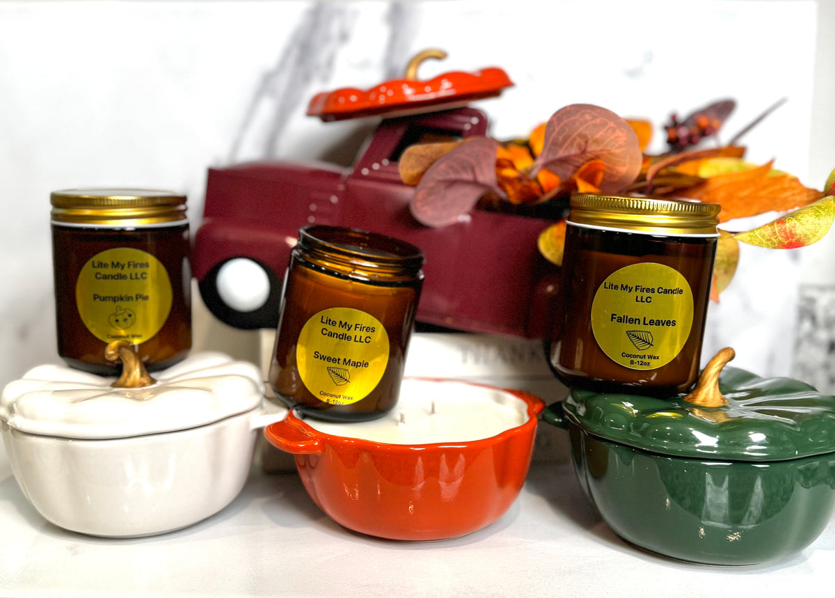 Fall Candles set of 3 8oz