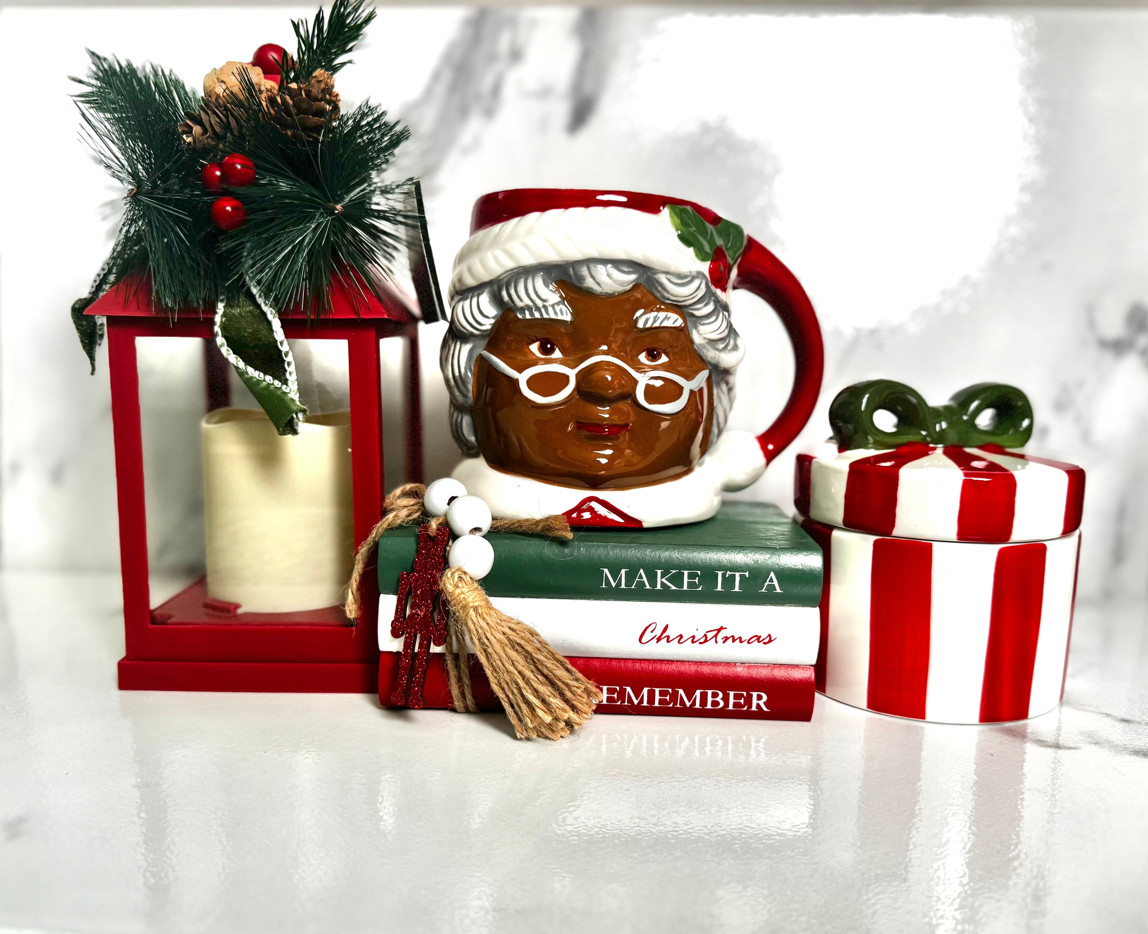 Christmas Cup or Ceramic Jar 12-16oz