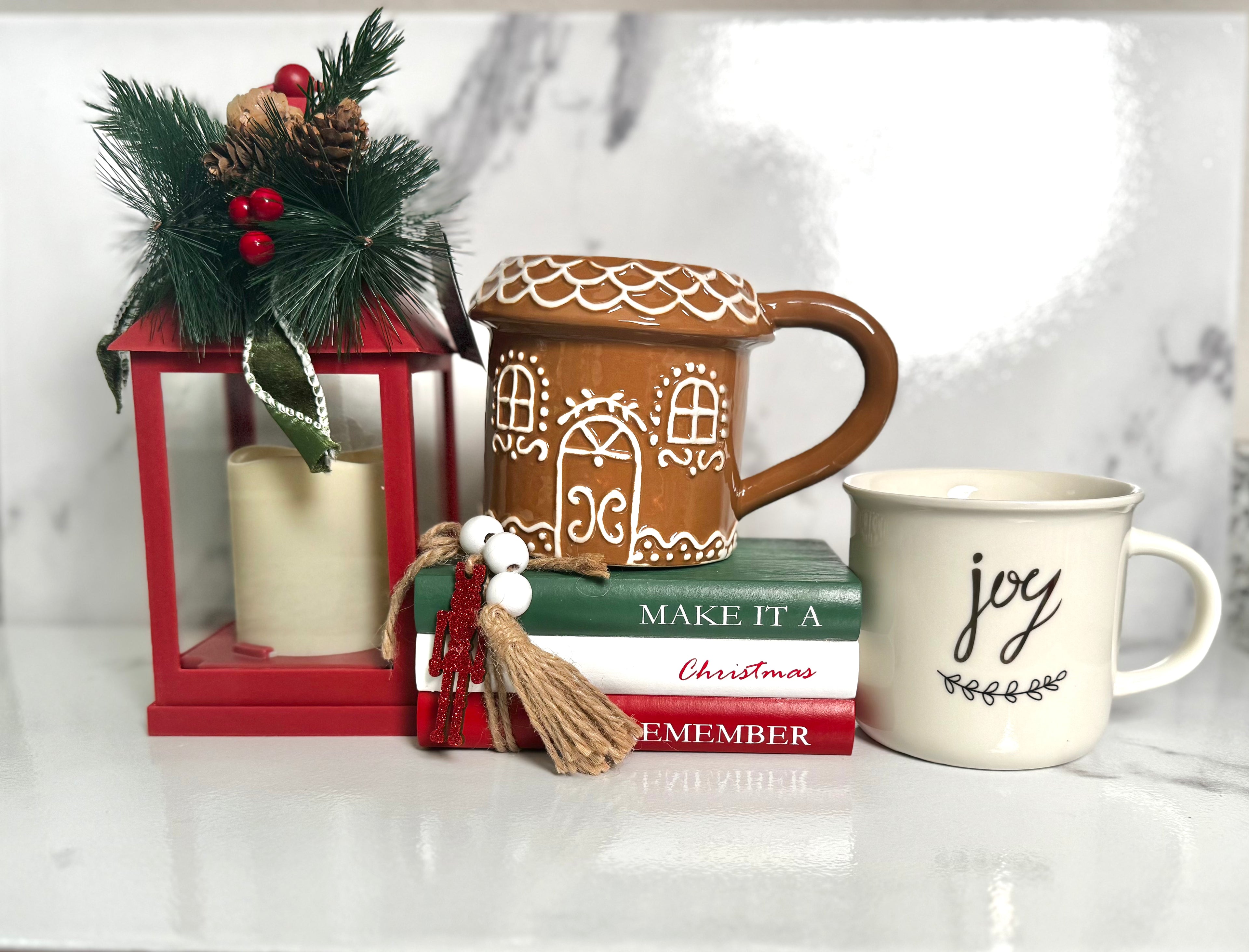Christmas Cup or Ceramic Jar 12-16oz